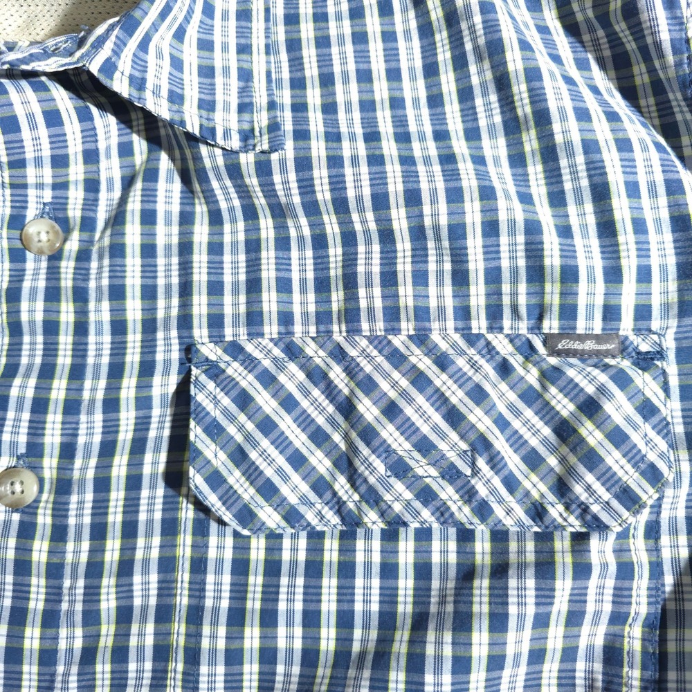 Eddie Bauer Travex Plaid Button Up Shirt Men TXL Long Sleeve Outdoor Work Casual - Picture 8 of 13